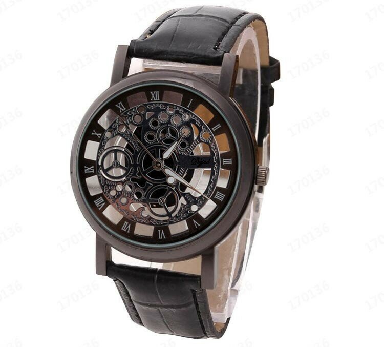 Orologio Uomo-Reloj de pulsera deportivo para hombre, cronógrafo de cuarzo de lujo, con esfera de cuero, 2023