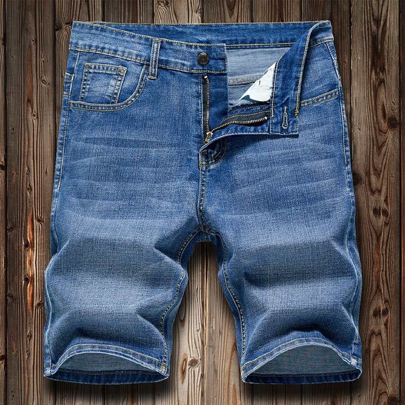 شورت جينز رجالي صيفي ضيق موضة 2023 ملابس غير رسمية فضفاضة مطابق للكل سراويل جينز رجالي الراقية بخمس نقاط