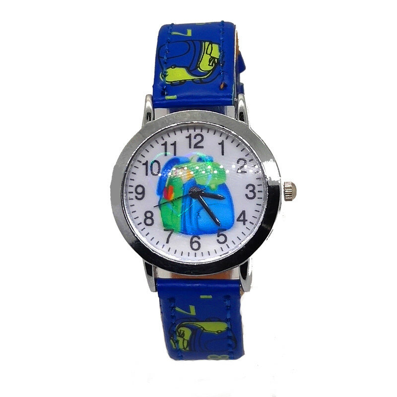 Relojes de pulsera de cuarzo para niños y niñas, accesorio deportivo resistente al agua con patrón de bolso escolar