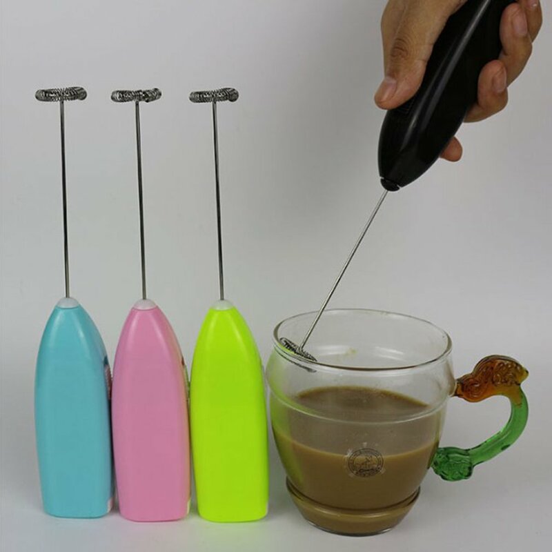 Alat Memasak Dapur Praktis Pengaduk Pegangan Mini Pembuat Busa Pengocok Telur Elektrik Pengaduk Kocokan Kopi Minuman Susu Modis