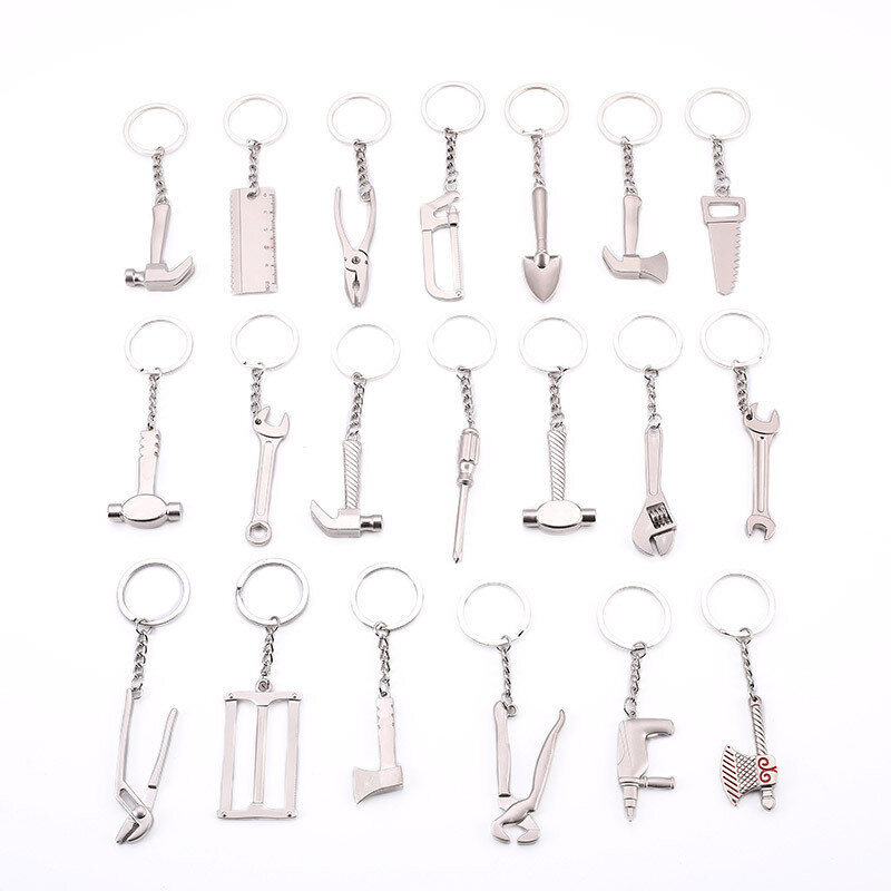 Portable Keychains for Men, Car Bag Keyring, Combinação Ferramenta, Mini Utility Pocket Clasp, Régua Martelo, Chave, Alicate, Pá, Hot