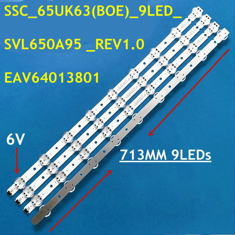 2/5set LED Bar untuk 65C63CK 65UK6090 65UK6470PLC 656565uk6350 EAV64013801 SVL650A75