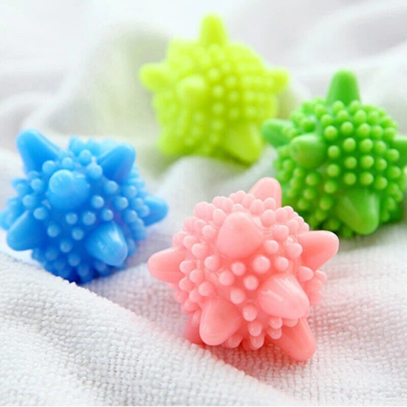 6Pcs Solid Colorful Laundry Ball Washing Ball Reusable Washing Machine Balls for Cleaning Clothes (Mixed Colors)