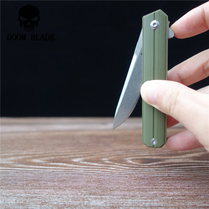 175mm 100% D2 Blade Ball Bearing Knives Folding Knife G10 Handle Outdoor Camping Knife Hunting Hiking Fishing EDC Hand Tool