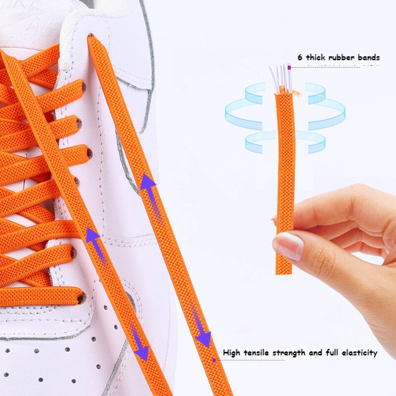 Cordones elásticos para zapatillas de deporte para niños y adultos, cierre magnético rápido, 1 par