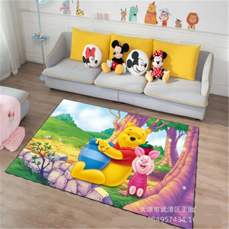 Cartoon Frozen Anna Elsa Door Mat Kids Boys Girls Game Mat Mickey and Minnie Mouse Bedroom Kitchen Carpet Indoor Bathroom Mat