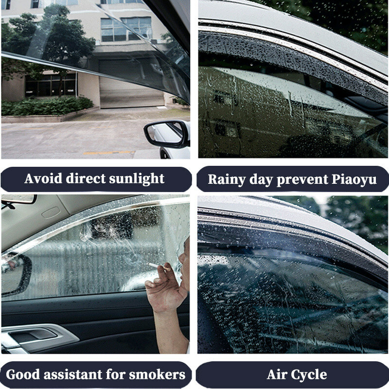 สำหรับ Hyundai H-1 Wagon 2011-On Window Visors Rain Guard Windows Rain Cover Deflector กันสาด Shield Vent Guard Shade ฝาครอบ Trim