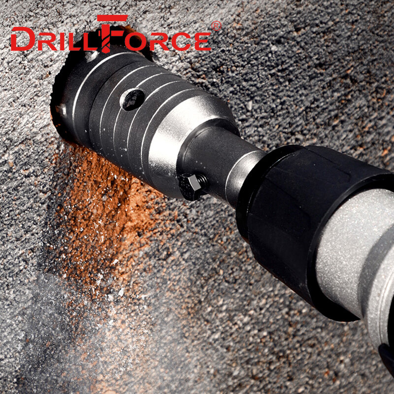 Drillforce 30-160mm foro per calcestruzzo sega elettrica nucleo cavo cemento muro di pietra condizionatore d'aria muratura SDS Plus Max punta esagonale
