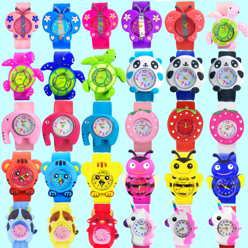 2021 por atacado relógio do bebê 3d dos desenhos animados crianças relógios de pulso relógio para meninos relógio de quartzo para meninas presente crianças relógios
