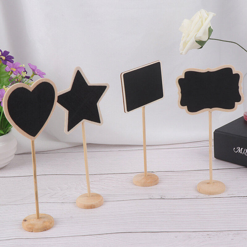 ミニ小さな木製チョーク黒板結婚式キッチンレストラン看板黒板筆記注意メッセージペイント木製ボードcスタイル