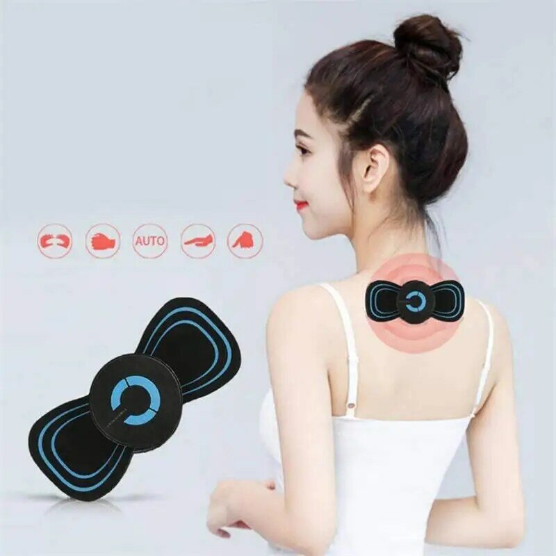 Massage stickers Ems Mini Electric Massager Stimulator Pain Relief Neck Back Leg Health Care Relaxation Tool Cervical Portable M