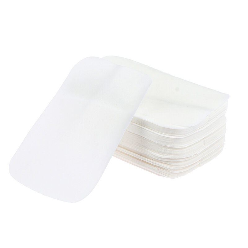 20/50/100 Pcs 5.6*3.6cm mycie rąk Mini jednorazowe pachnące plastry arkusze pieniące mydelniczka papier dezynfekujący mydła papierowe