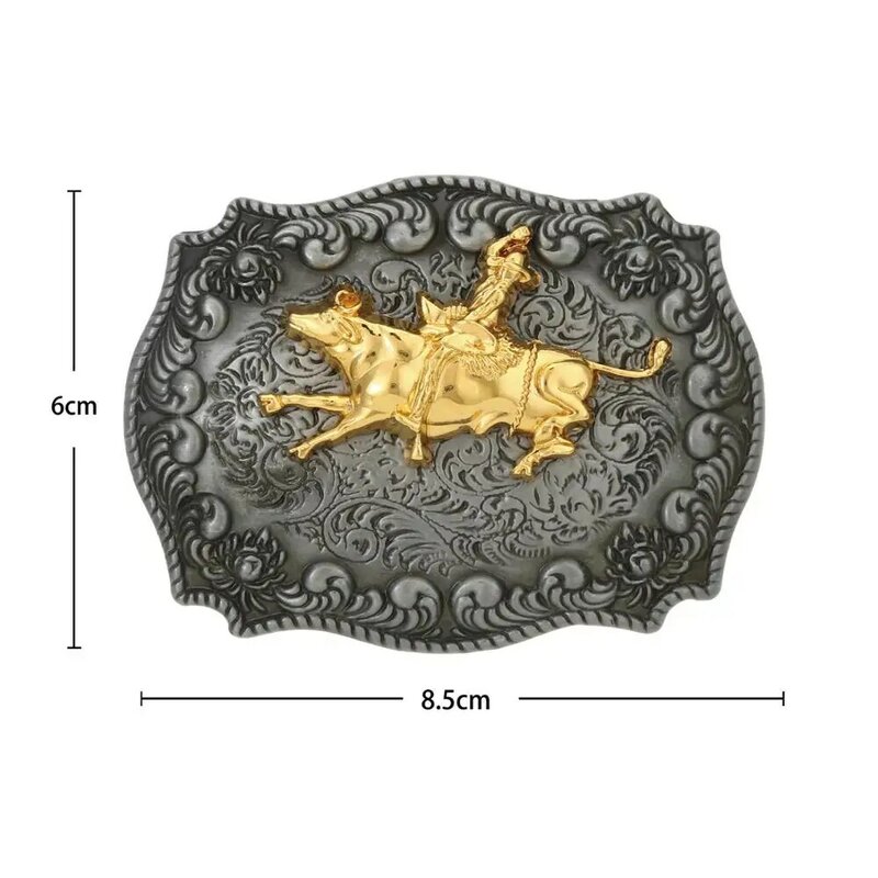 Detal Western Denim złoty wzór świni klamry pasa akcesoria męskie dżinsy pasujące akcesoria
