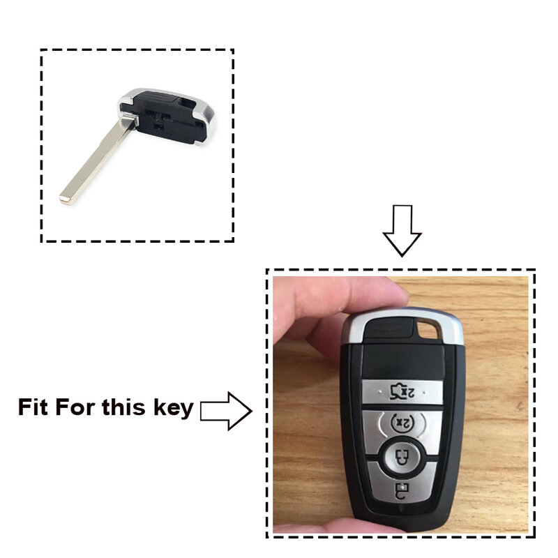 KEYYOU Replacement For Ford Mondeo EcoBoost 2017 2018 Remote Key Shell Auto Case Cover Small Key Insert Blade