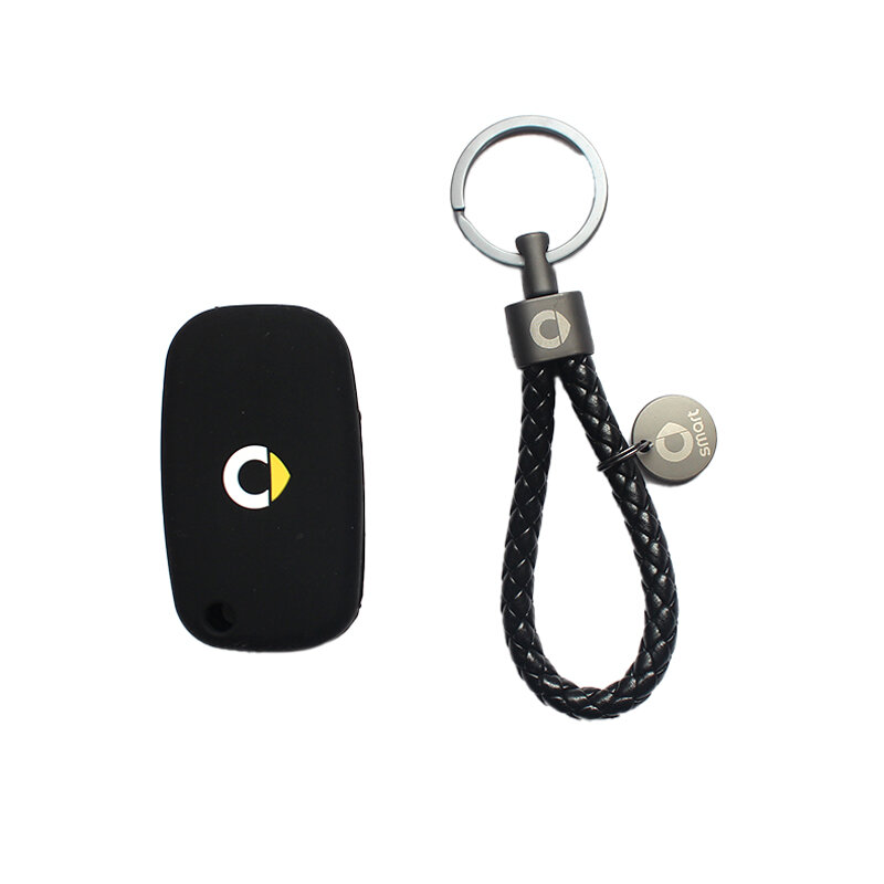 Accessori per telecomando auto piega portachiavi in Silicone portachiavi anello portachiavi decorazione per Smart 453 Fortwo Forfour BV corda