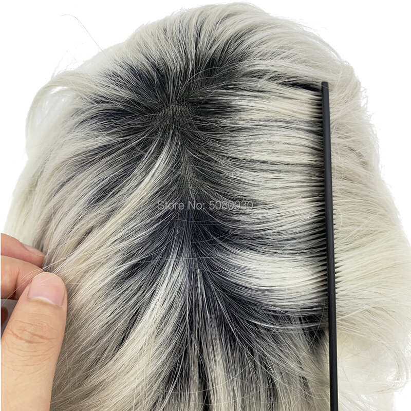 Popular Color Toupee T Color Hair Prosthesis Poly Base Human Hair