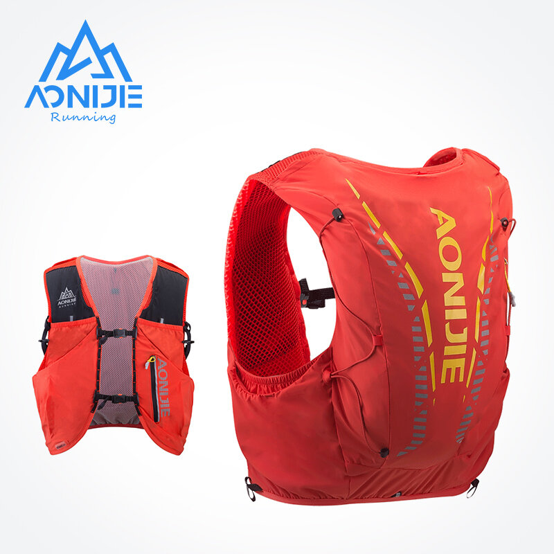Aonijie C962 Geavanceerde Huid 12L Hydratatie Backpack Bag Pack Vest Zachte Waterzak Fles Voor Wandelen Trail Running Marathon Ras
