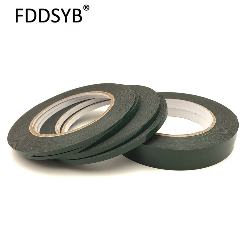 1 Roll 2mm/3mm/5mm/10mm mobile phone screen tape repair double-sided adhesive foam cotton green film 0.5mm 1mm thick 10M