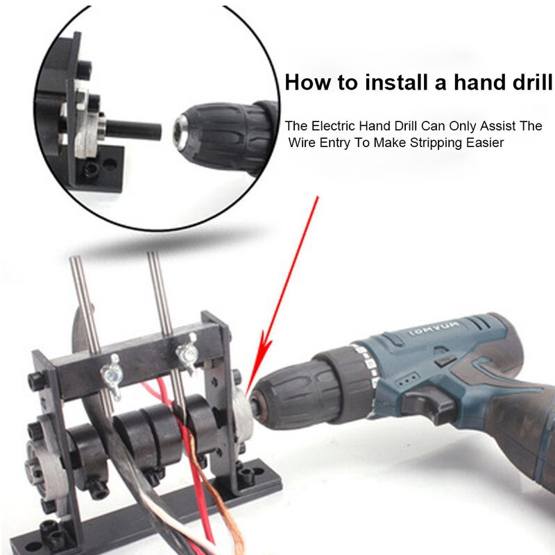 Dénudeur de câble électrique manuel Portable Machine à dénuder les fils outils de pelage de câble peuvent connecter une perceuse à main de 1 à 30mm de perçage