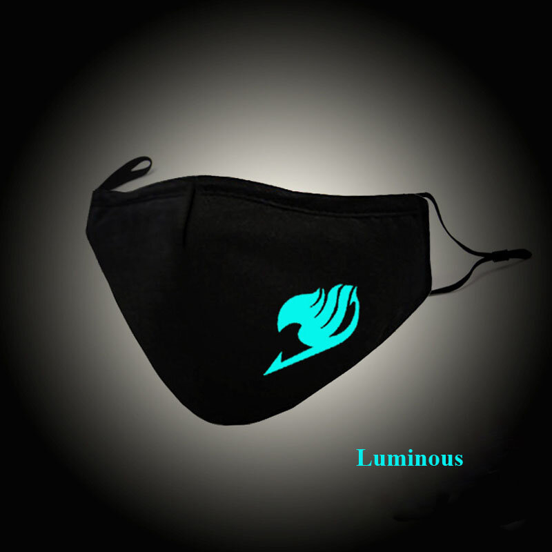 남녀공용 통기성 입 마스크, 애니메이션 공격 타이탄 입 머플 코튼 페이스 마스크, 야광 마스크