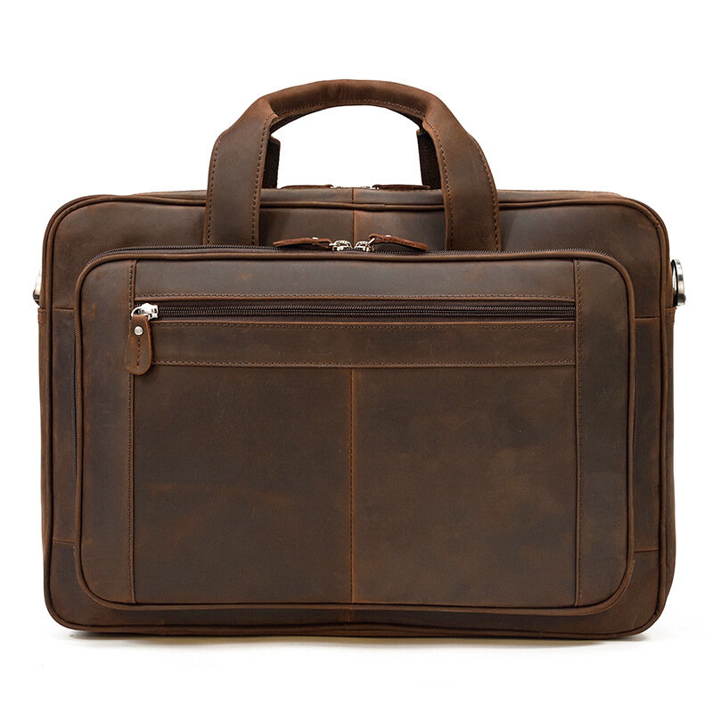 Винтажный брендовый дизайнерский мужской портфель, сумка для ноутбука crazy horse, кожаный мужской портфель, сумка, деловые сумки, толстый cowksin