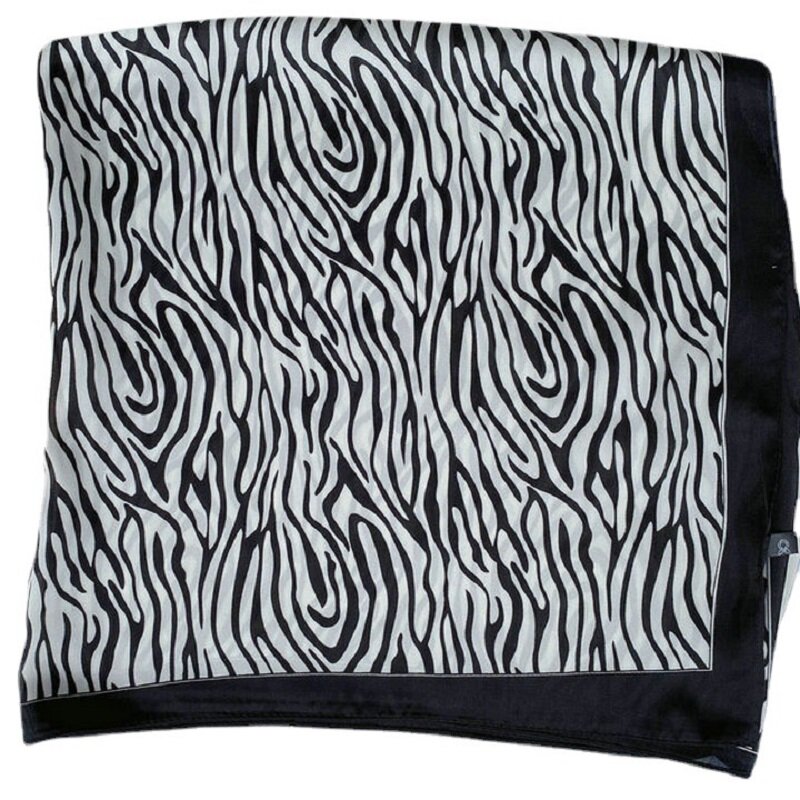 Yishine – foulard carré imprimé à rayures zébrées, 70x70cm, bandeau Bandana pour femmes, couvre-chef, châle, 2021
