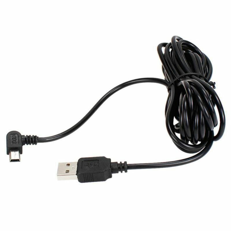 Cable de carga de ángulo recto para navegador GPS, Cable USB tipo A Mini de 5 pines de 3,5 M