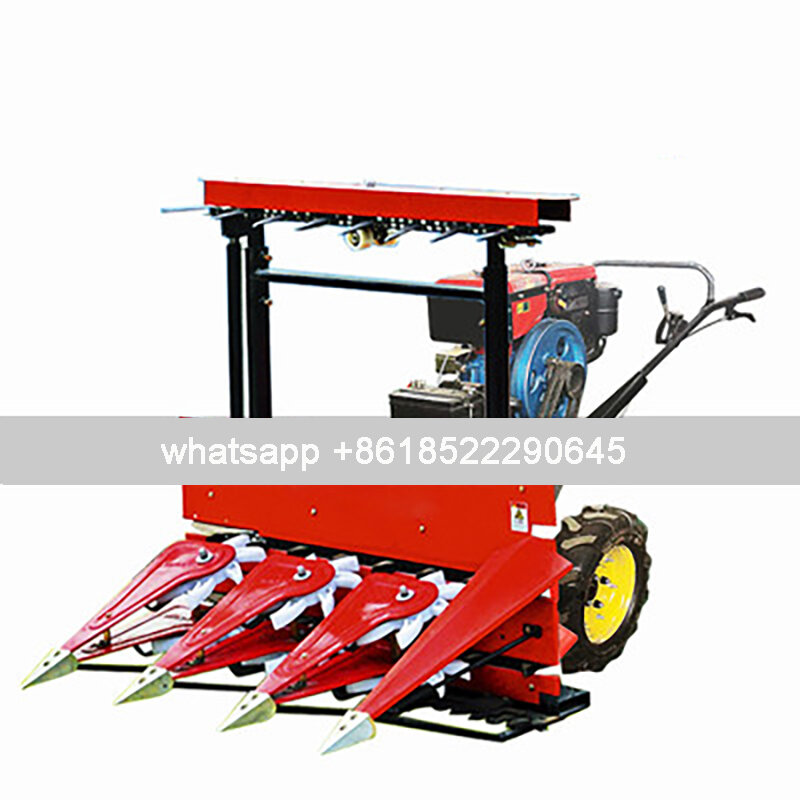 9HP Diesel power 100cm household wheat, corn maize Straw Harvesting multifunctional Walking tractors with Harvester
