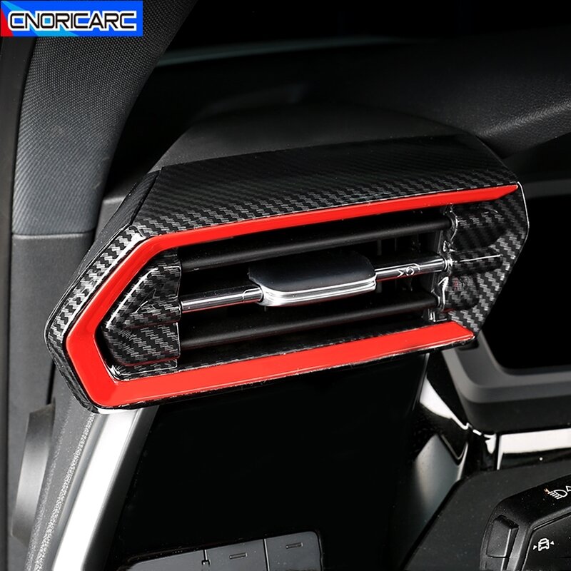 Боковая рамка для вентиляционного отверстия автомобильной приборной панели, декоративная накладка для Audi A3 8Y 2021-2022 LHD, цветная наклейка из углеродного волокна