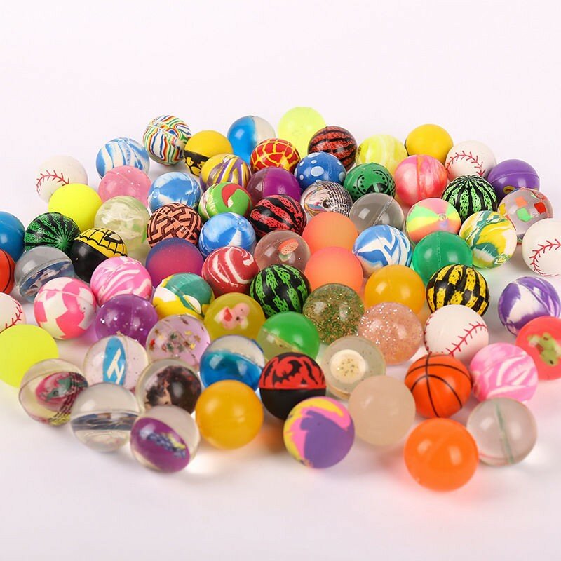 子供のための弾力性のあるゴム製のボール,さまざまな色のおもちゃ,サイズ25mm