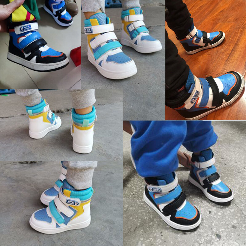 Uckland-Chaussures de course en cuir et maille pour fille et garçon, baskets de printemps pour enfant en bas âge, bottes orthopédiques 4WD, taille 22 à 36