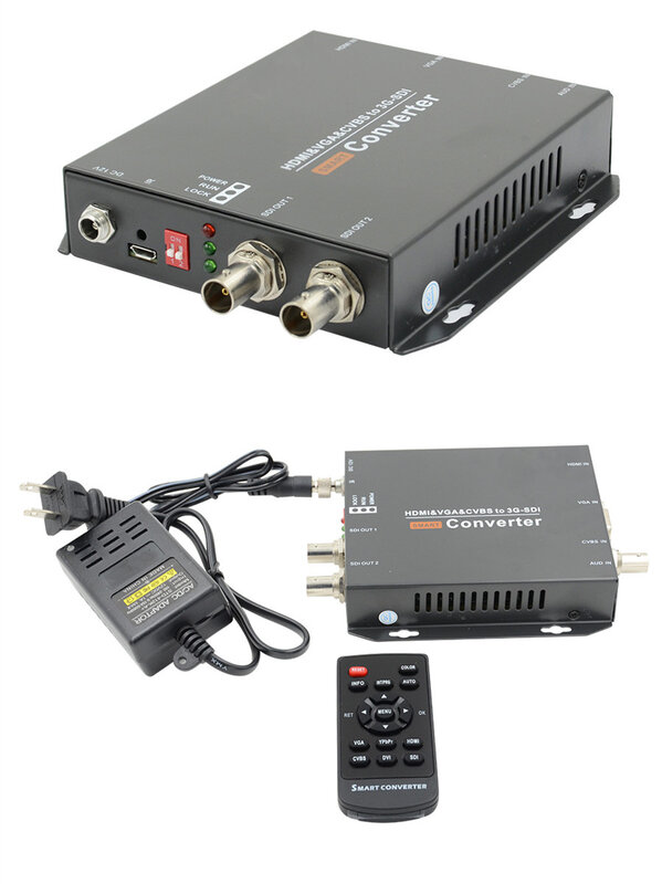 1080P HDMI VGA CVBS к SD/HD/3G SDI видео конвертер CVBS сигнала PAL/NTSC HD-SDI до 200 м 3G-SDI до 120 м