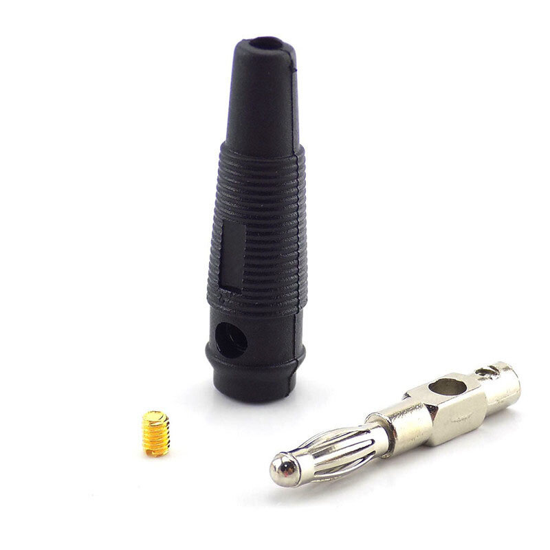 4mm Rot Schwarz Banana Stecker Stecker adapter Solderless Seite Stapelbar Für Lautsprecher Video Audio AV DIY Stecker H10