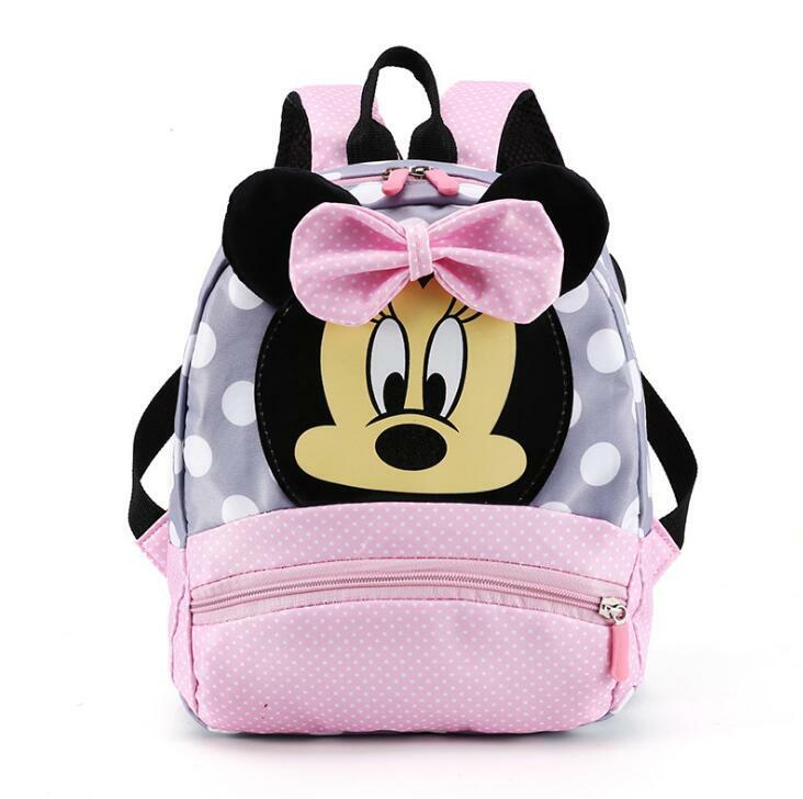 Mochila de dibujos animados de Disney para bebés, niños, niñas, Minnie, Mickey Mouse, mochila escolar encantadora para niños, Bolsa Escolar de jardín de infantes, regalo para niños