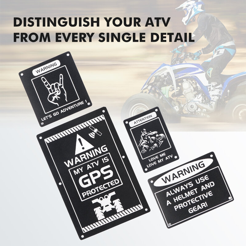 ATV tabliczki ostrzegawcze na błotniki naszywki naklejki dla Yamaha RAPTOR 700 YFM700 700R YFZ450R wydanie specjalne YFZ450RSE