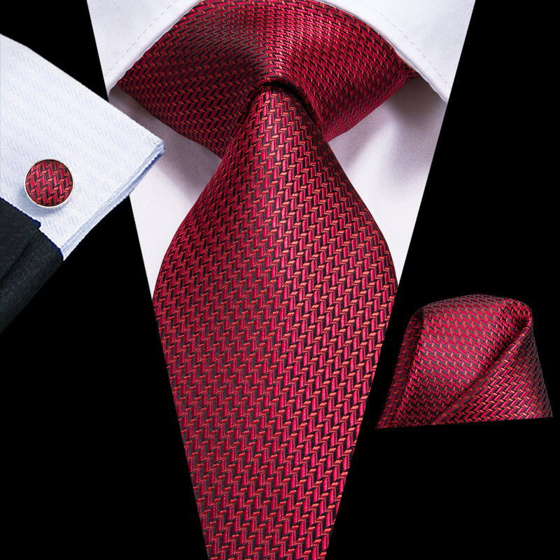 Hi-Tie дизайнерский мужской галстук Бургундия Пейсли однотонный Шелковый Свадебный галстук для мужчин Hanky запонки галстук набор деловые вечерние Прямая поставка