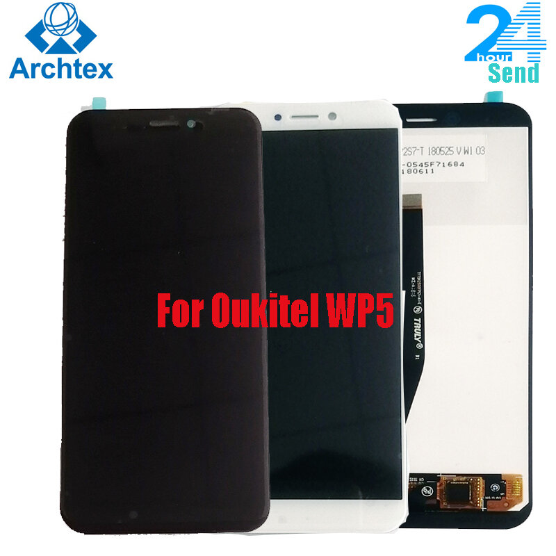 Oukitel 100% 오리지널 WP5 LCD 디스플레이 및 터치 스크린 디지타이저 어셈블리 교체 및 도구, WP5 프로 휴대폰 LCD, 5.5 인치