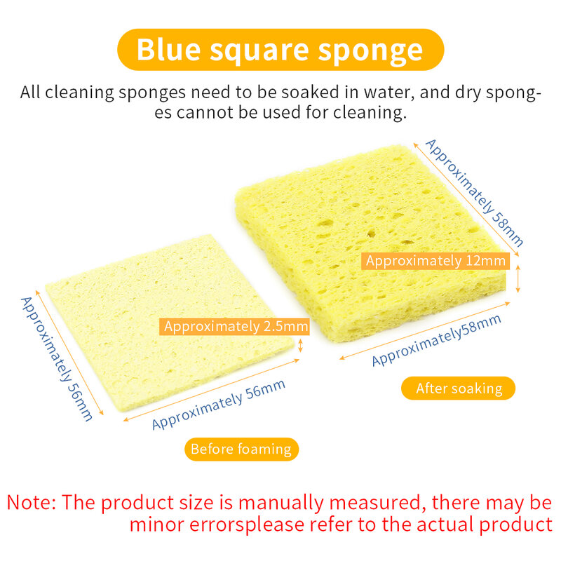 LUXIANZI 1/5PC pulizia spugna detergente giallo ad alta temperatura durevole spugna per saldatura elettrica punta del saldatore
