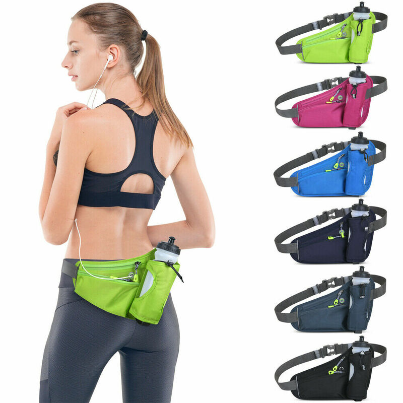 Bolsa de cinturón de hidratación deportiva para hombre y mujer, riñonera con soporte para botella de agua para correr, ciclismo, senderismo y caminar