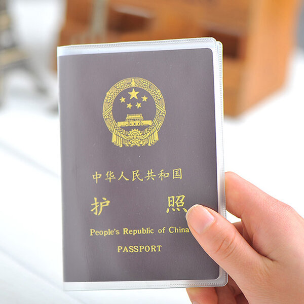 Portatarjetas de identificación transparente de PVC, 5 piezas, impermeable, funda de pasaporte de viaje, cartera, tarjetero de negocios