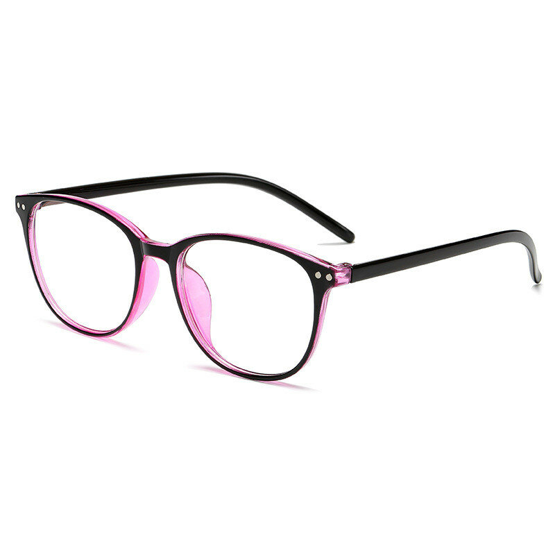 Elbru -1 -1.5 -2 -2.5 -3 -3.5 -4 -4.5 -5.0 -5.5 -6.0 Classic Rivets Myopia Glasses With Degree Women Men Black Glasses Frame