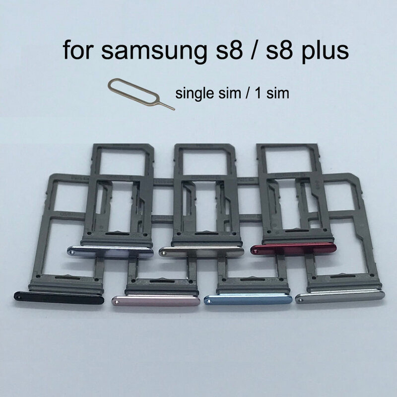 Carcasa Original para Samsung Galaxy S8, G950, G950F, S8 Plus, G955, G955F, adaptador de tarjeta SIM y soporte para bandeja de tarjeta Micro SD