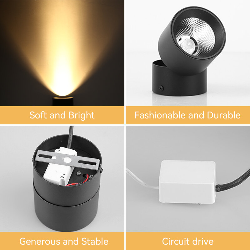 Mini Spot lumineux Led pliable avec technologie COB, éclairage d'intérieur, idéal pour la cuisine ou la maison, 220V