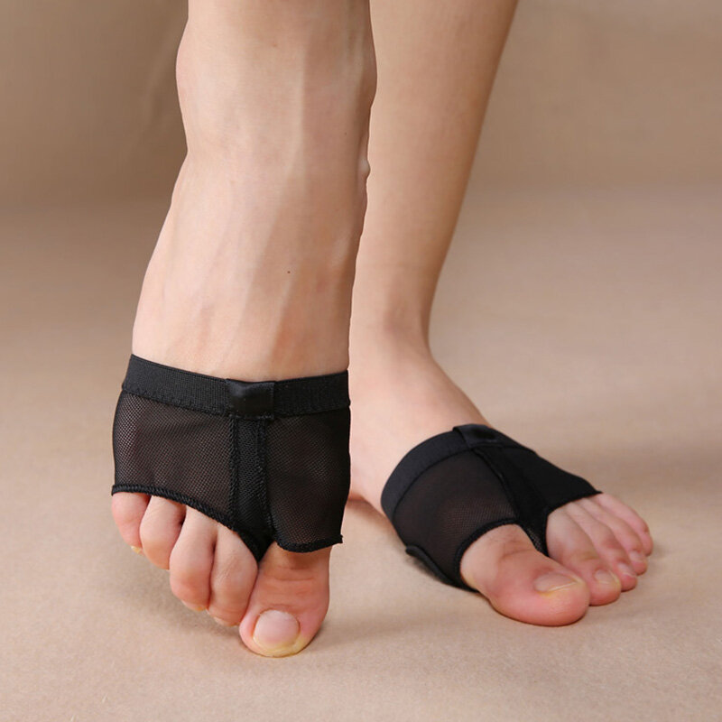 1 pair XS-XL breathable belly dance ballet half sole elastic toe guard