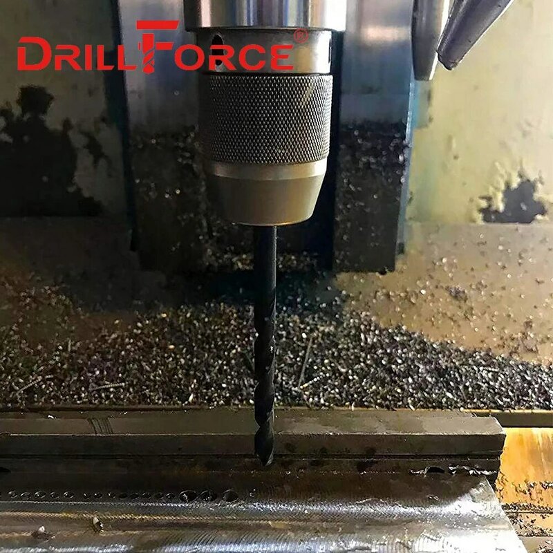 Drillforceツール4mm-16mmx400mm oal hss m2,金属合金および金属加工用の黒の二酸化ロングドリルビット