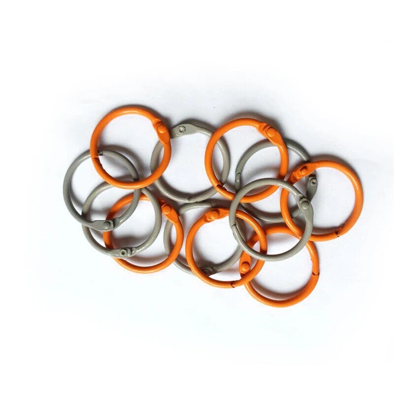12pcs Colorful Metal Ring binder Notebook Loose Leaf Split Multi-Function Circle Ring DIY Office Binding Supplies 30mm Keychain
