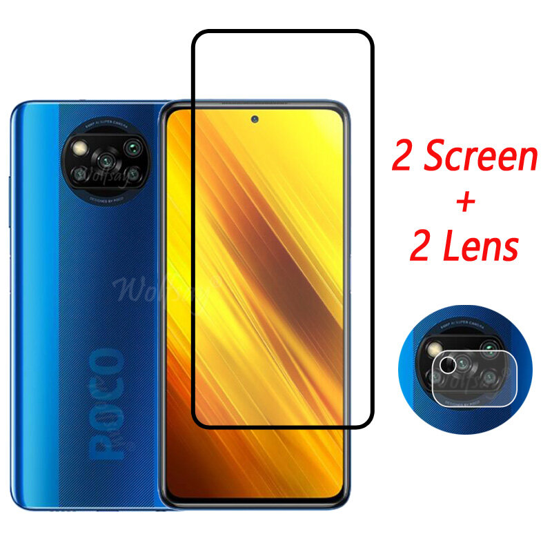 Volledige Cover Gehard Glas Voor Xiaomi Poco X4 Pro 5G Screen Protector Poco X3 X4 F3 M3 M4 Pro camera Glas Voor Poco X3 Pro Glas