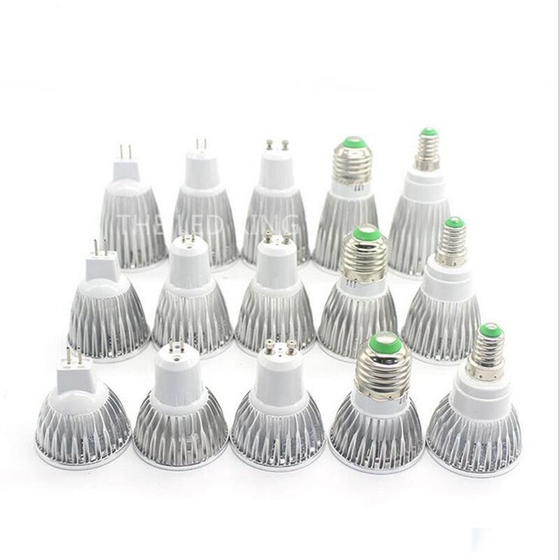 6pcs/Lot LED Light Bulb Spotlight Dimmable GU10 MR16 12V GU5.3 110V 220V COB Chip Beam Angle 60 degree Spotlight For Table Lamp