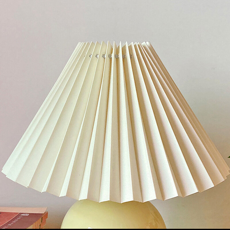 Plissado kd candeeiro de mesa abajur e27 coreia ins lâmpada parede abajur moderno e minimalista diy nordic lavável abajur