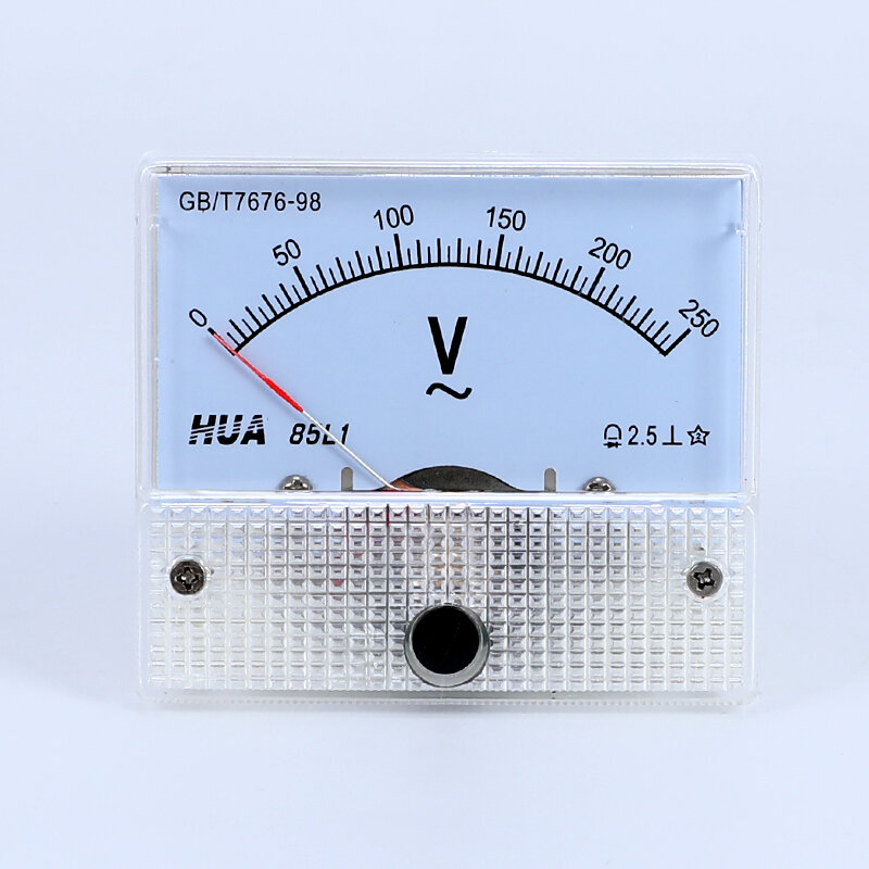 85L1 Voltmeter AC Mekanik Pointer Meter Polarisasi